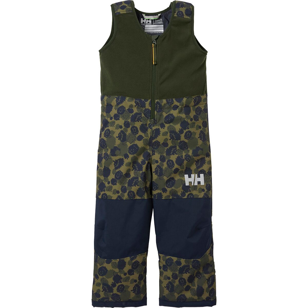 Helly Hansen K Vertical Insulated Bib Pant - Toddler Boys' Olive Aop, 3