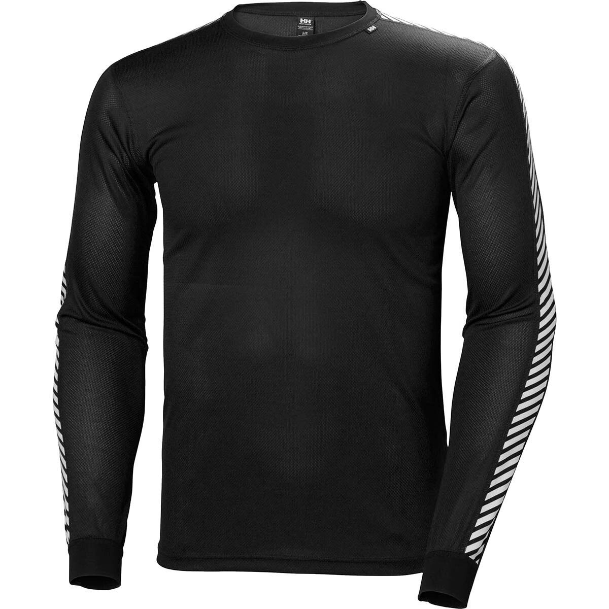 Image of Helly Hansen Lifa Stripe Crew Top - Men's Black, M