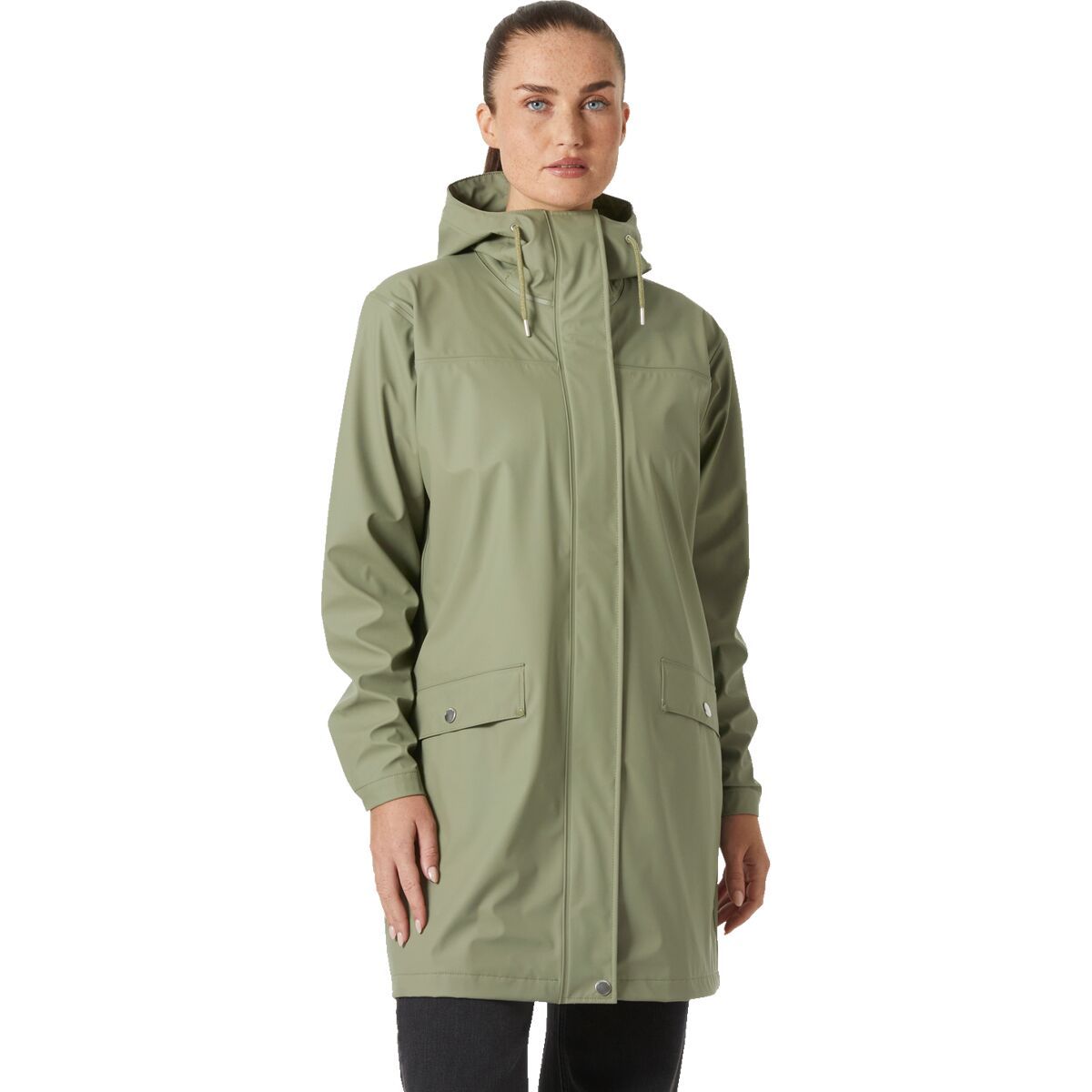 Image of Helly Hansen Moss Rain Coat - Women's Lav Green, XS