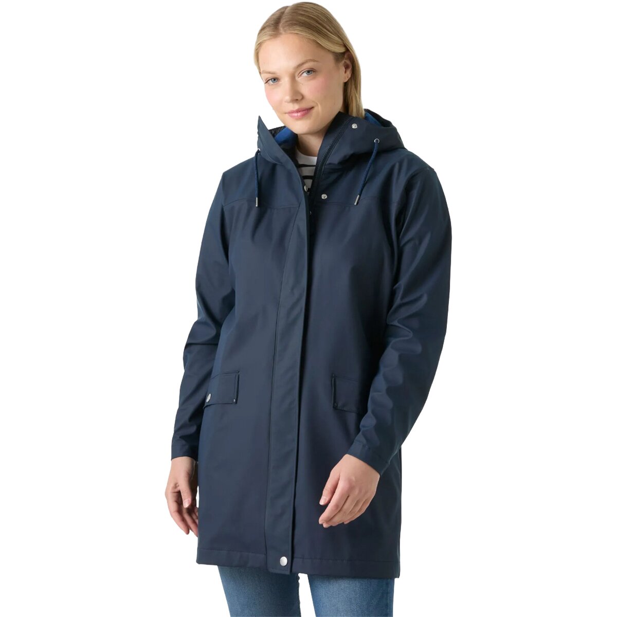 Image of Helly Hansen Moss Rain Coat - Women's Navy, M