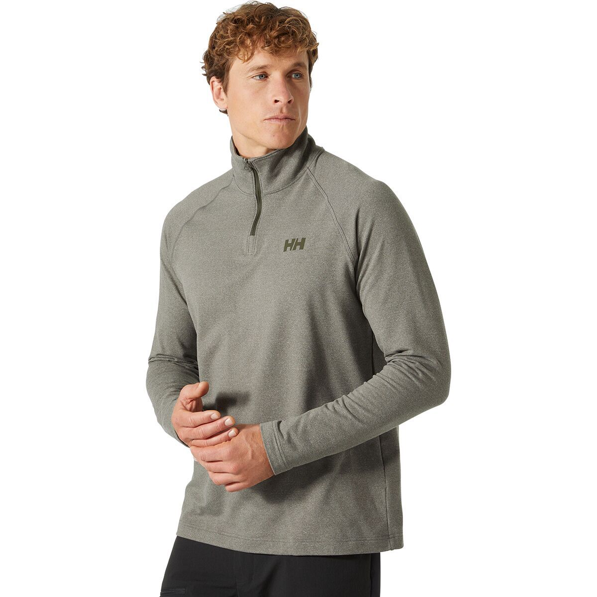 Image of Helly Hansen Verglas 1/2-Zip Top - Men's Utility Green, L