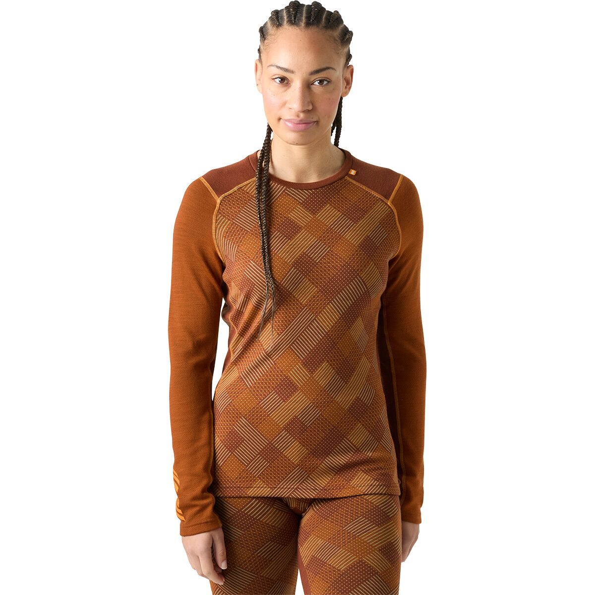 Image of Helly Hansen Lifa Merino Midweight Graphic Top - Women's Ginger Biscuit, XL