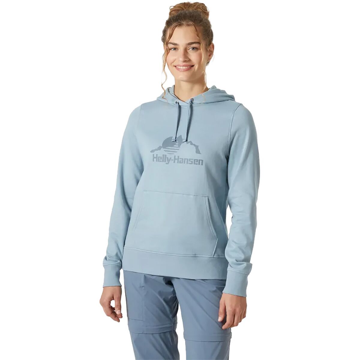 Image of Helly Hansen Nord Graphic Pullover Hoodie - Women's Windy Blue, M