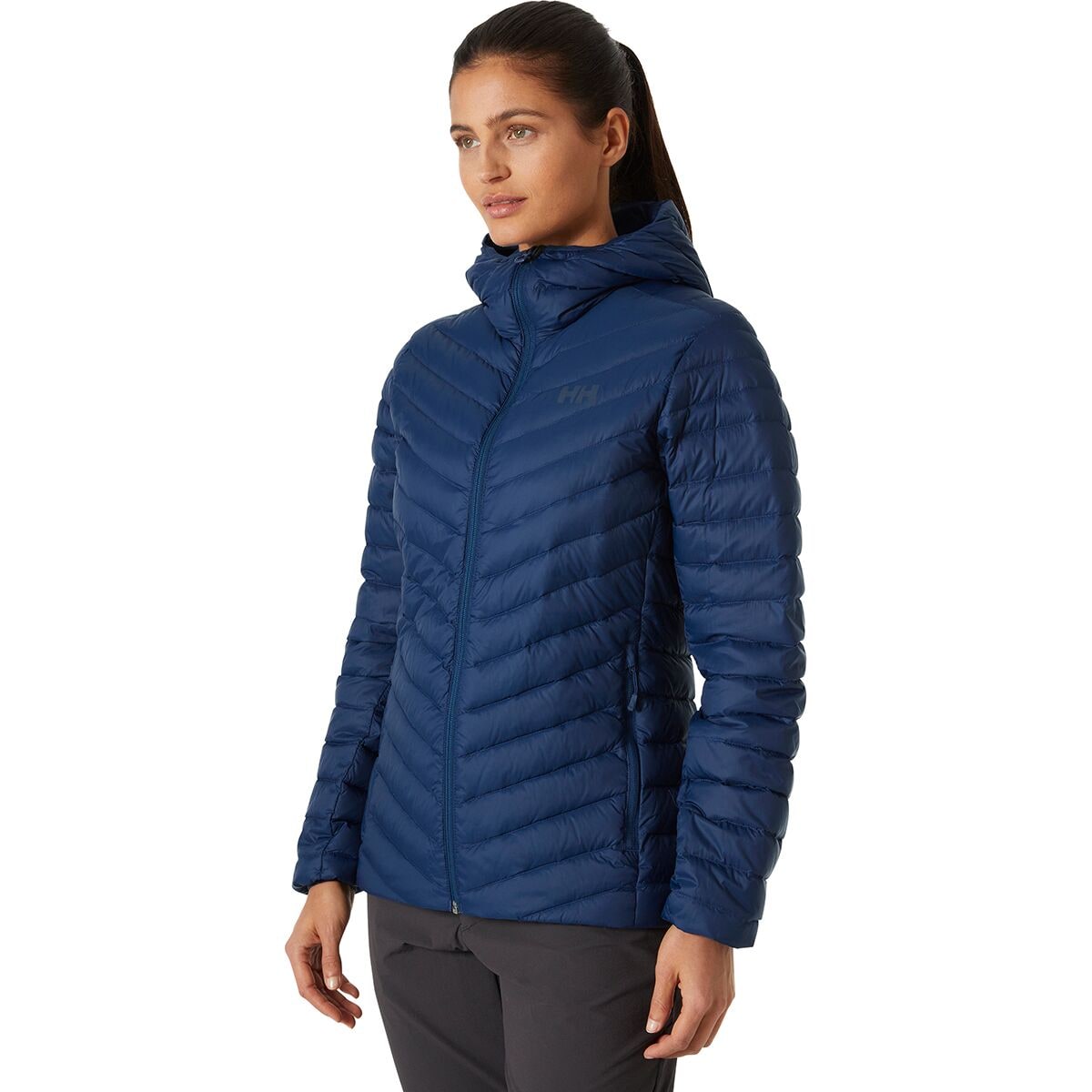 Image of Helly Hansen Verglas Hooded Down Insulator Jacket - Women's Ocean, S