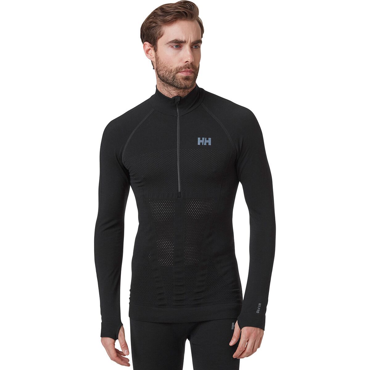 Helly Hansen H1 Pro Lifa Seamless 1/2-Zip Top - Men's Black, XXL