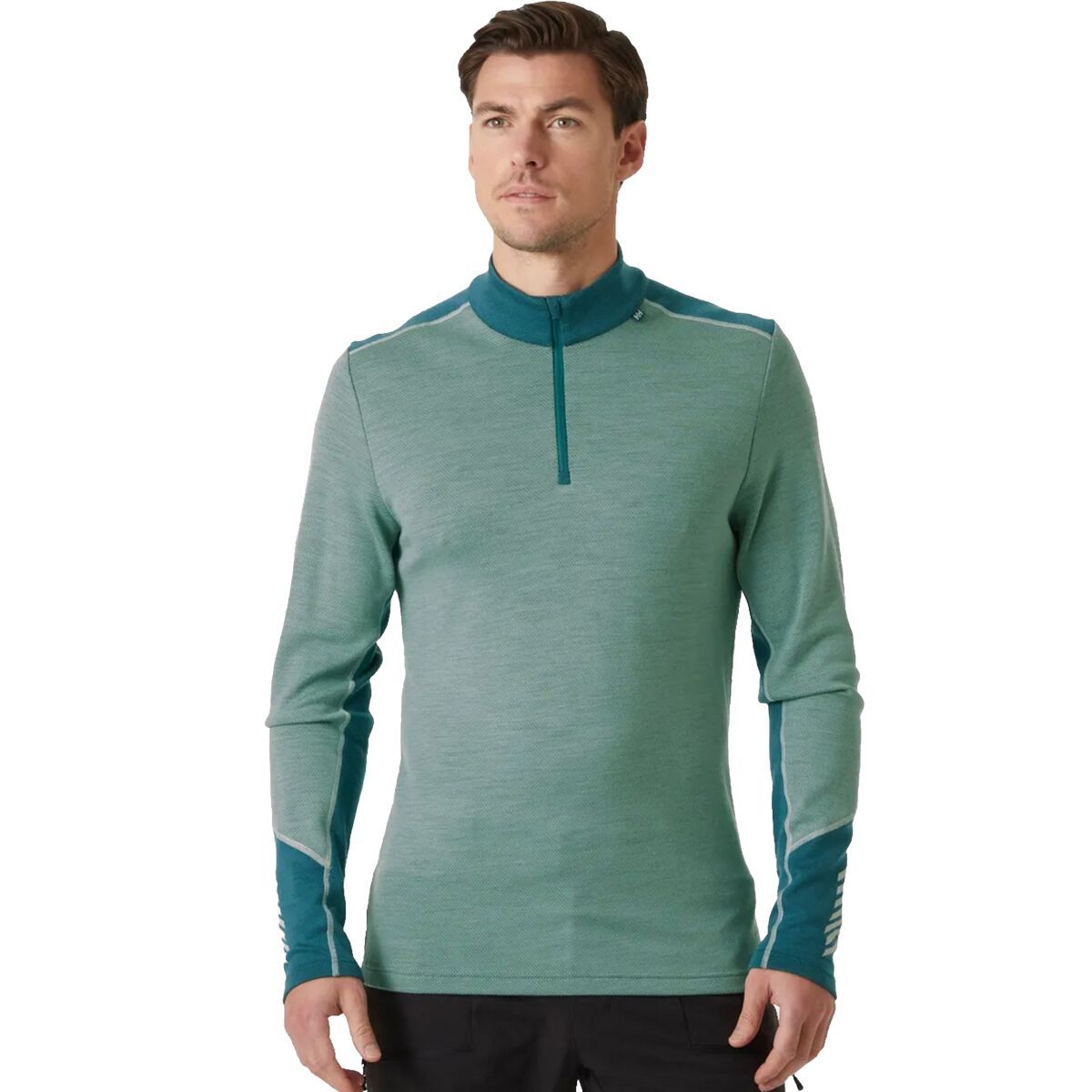 Image of Helly Hansen Lifa Merino Midweight 1/2 Zip Top - Men's Cactus, XL