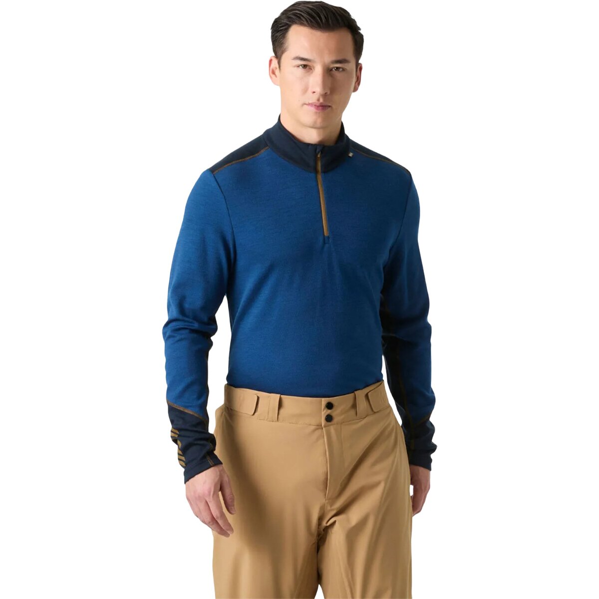Image of Helly Hansen Lifa Merino Midweight 1/2 Zip Top - Men's Dark Blue, S