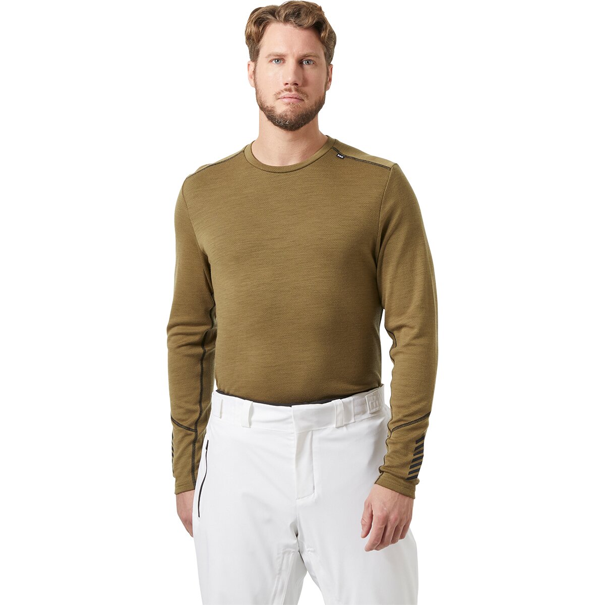 Image of Helly Hansen Lifa Merino Midweight Crew Top - Men's Sepia, L