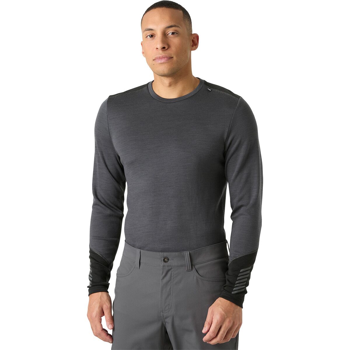 Image of Helly Hansen Lifa Merino Midweight Crew Top - Men's Thunder Grey, XL