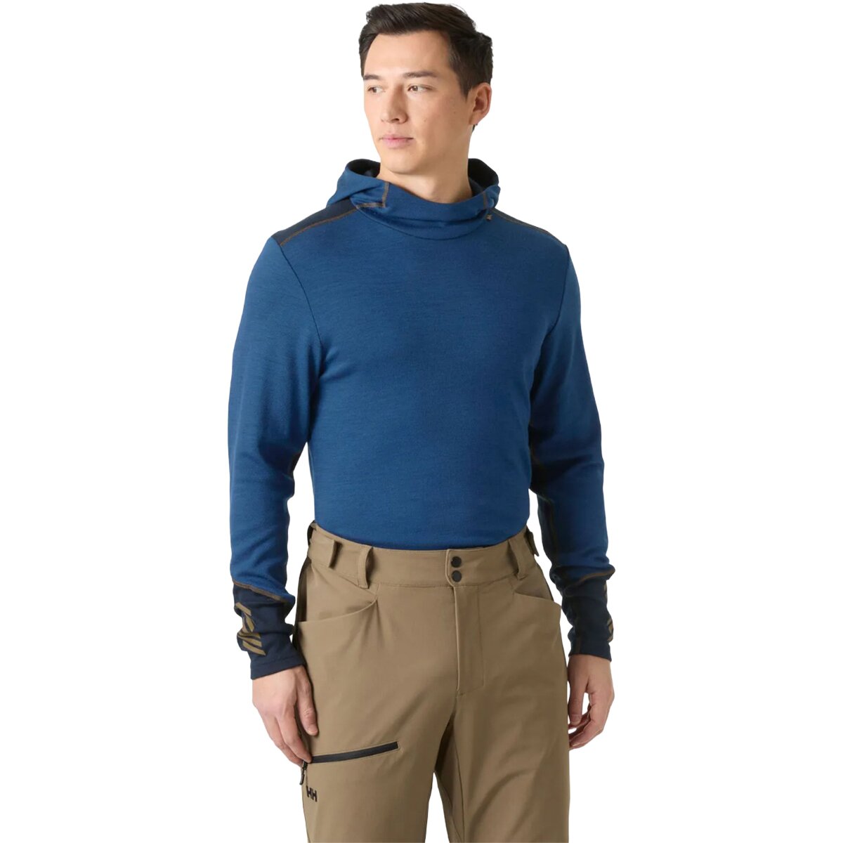 Image of Helly Hansen Lifa Merino Midweight Hoodie - Men's Dark Blue, M