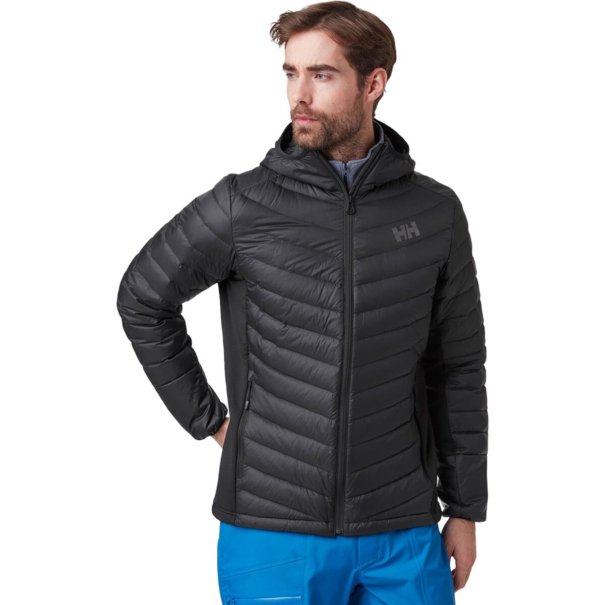 Helly Hansen Men's Verglas Hooded Down Hybrid Insulator Jacket Black L