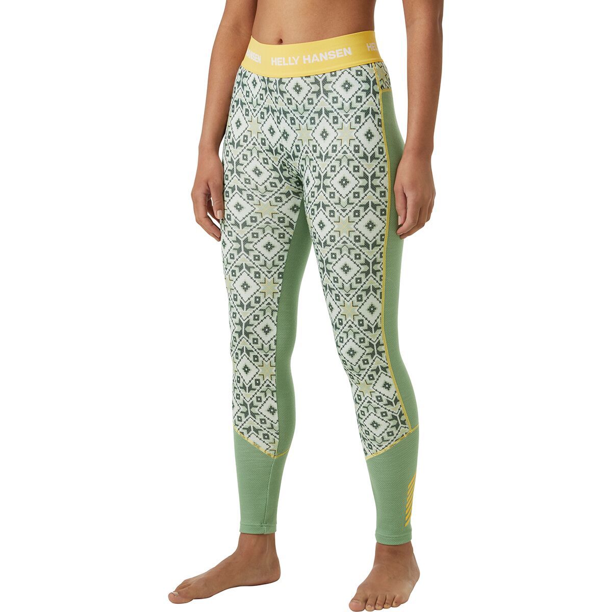 Image of Helly Hansen Lifa Merino Midweight Graphic Pant - Women's Jade 2.0 Star Pixel, XL