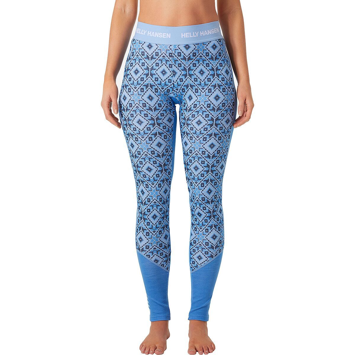 Helly Hansen Lifa Merino Midweight Graphic Pant - Women's Ultra Blue Star Pixel, L