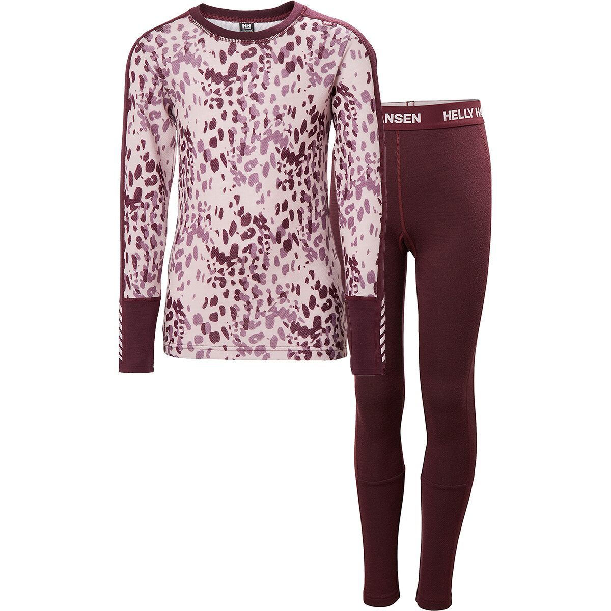 Helly Hansen Jr Graphic Lifa Merino Midweight Baselayer Set - Girls' Wild Rose, 10