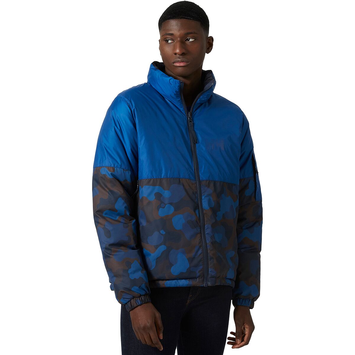Image of Helly Hansen Active Reversible Jacket - Men's Deep Fjord Aop, XL