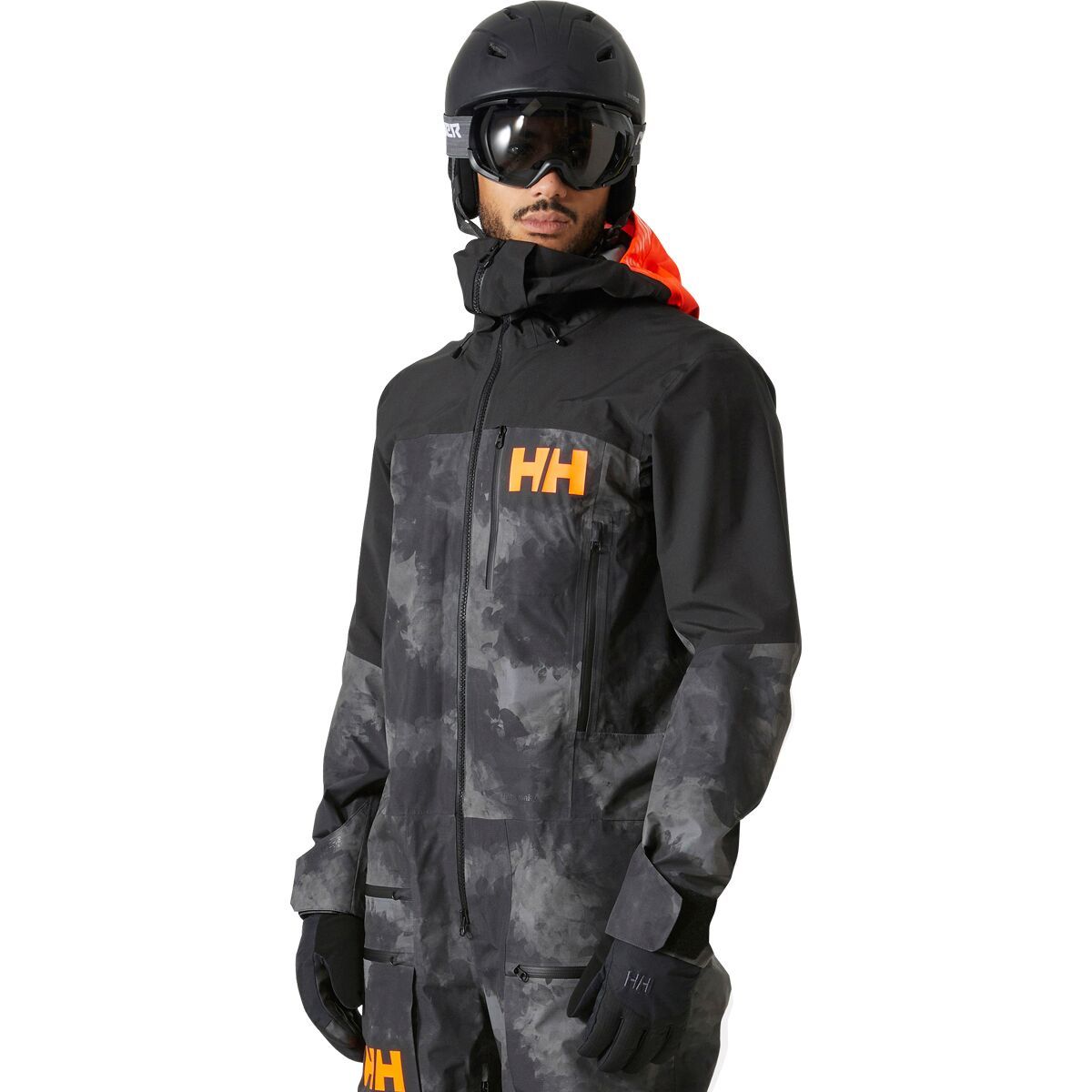 Helly Hansen Chugach Infin Printed Suit - Men's Black Marble, XL