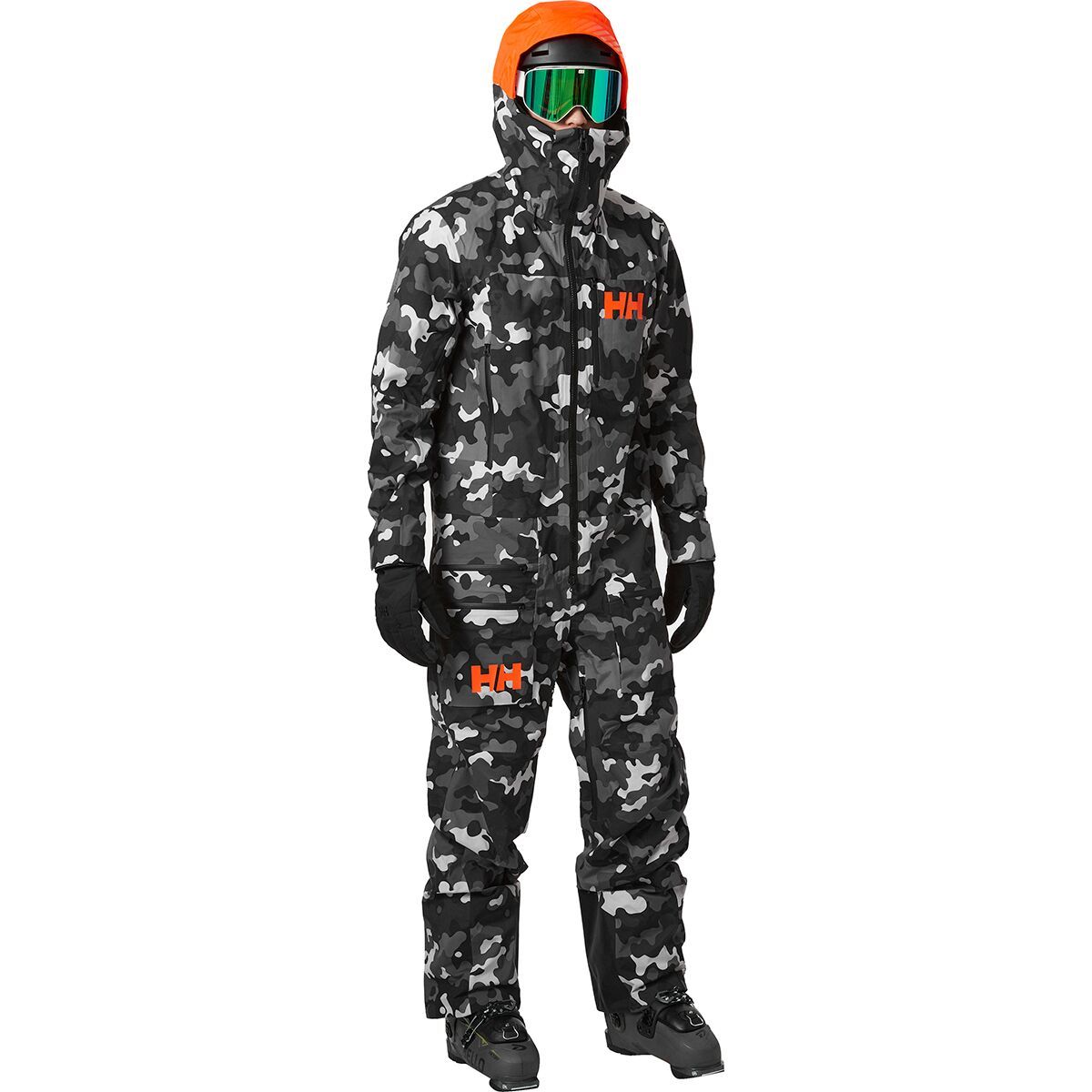 Helly Hansen Chugach Infin Printed Suit - Men's Ebony Camo, XL