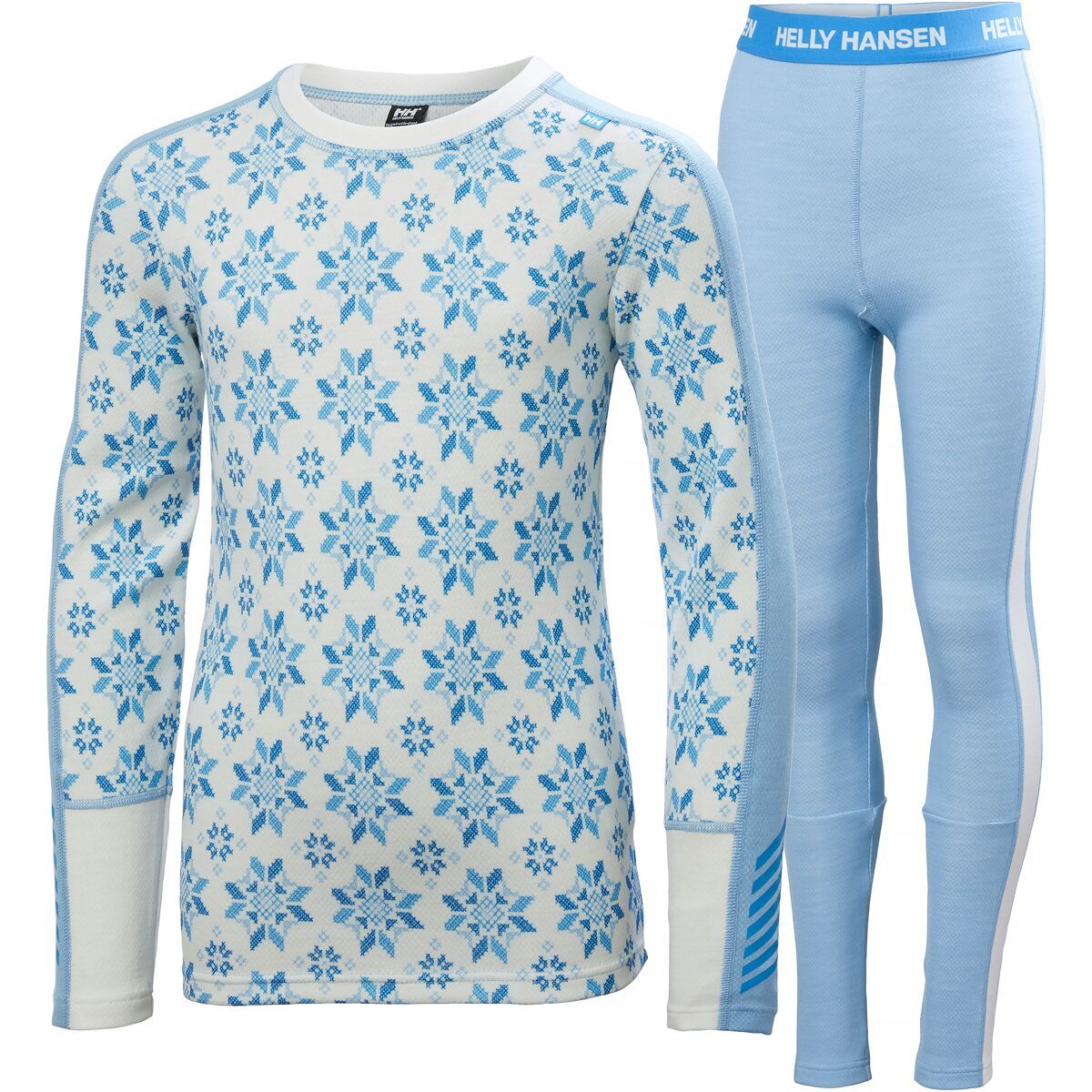 Helly Hansen Graphic Lifa Merino Baselayer Set - Kids' Bright Blue, 16