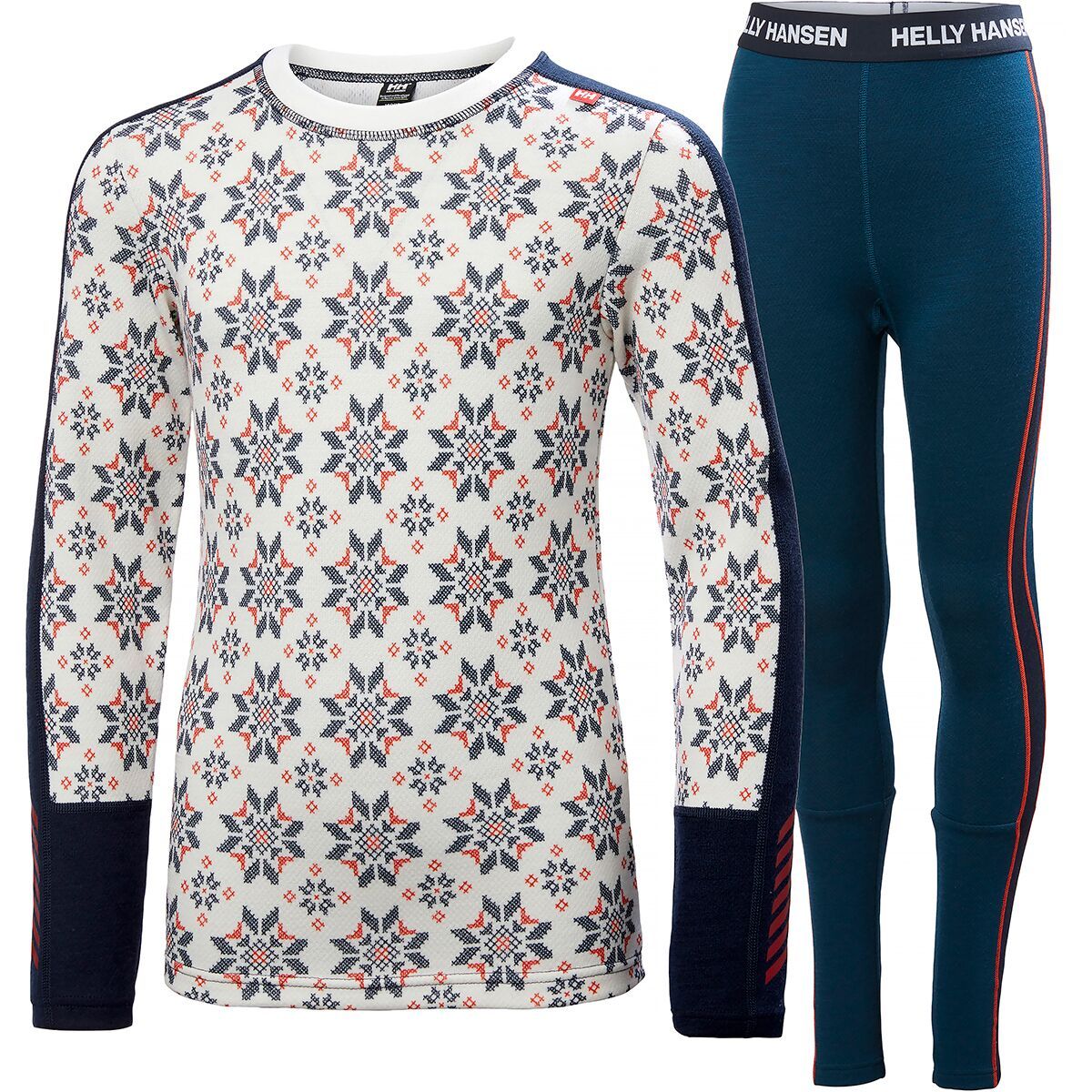 Helly Hansen Graphic Lifa Merino Baselayer Set - Kids' Navy, 16