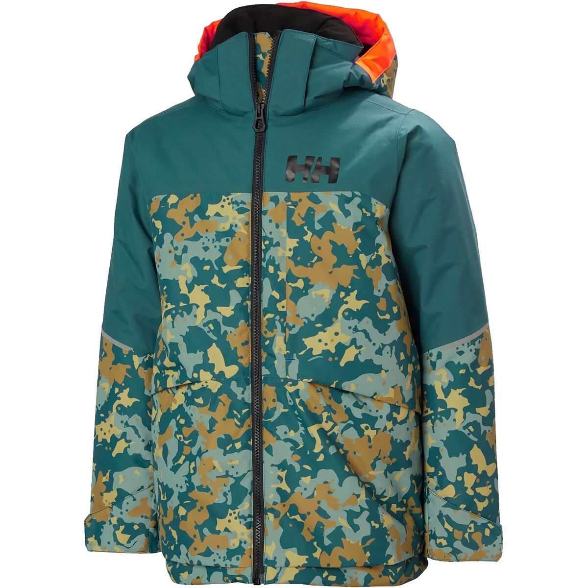 Helly Hansen Summit Jacket - Kids' Dark Creek Splash Camo AOP, 14