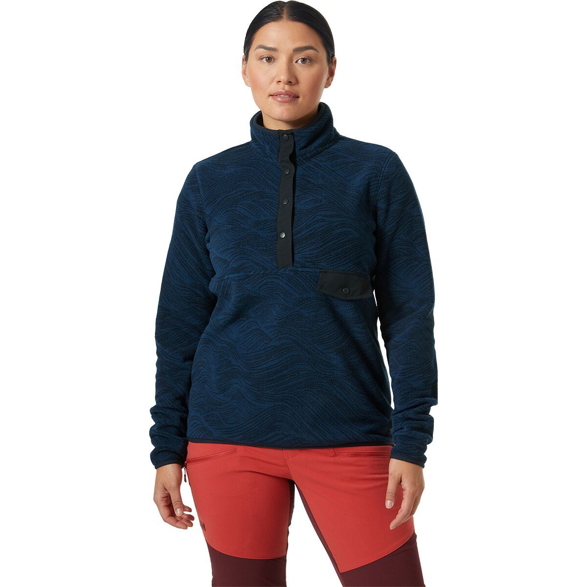Image of Helly Hansen Maridalen Pullover Fleece - Women's Ocean Wave Aop, L