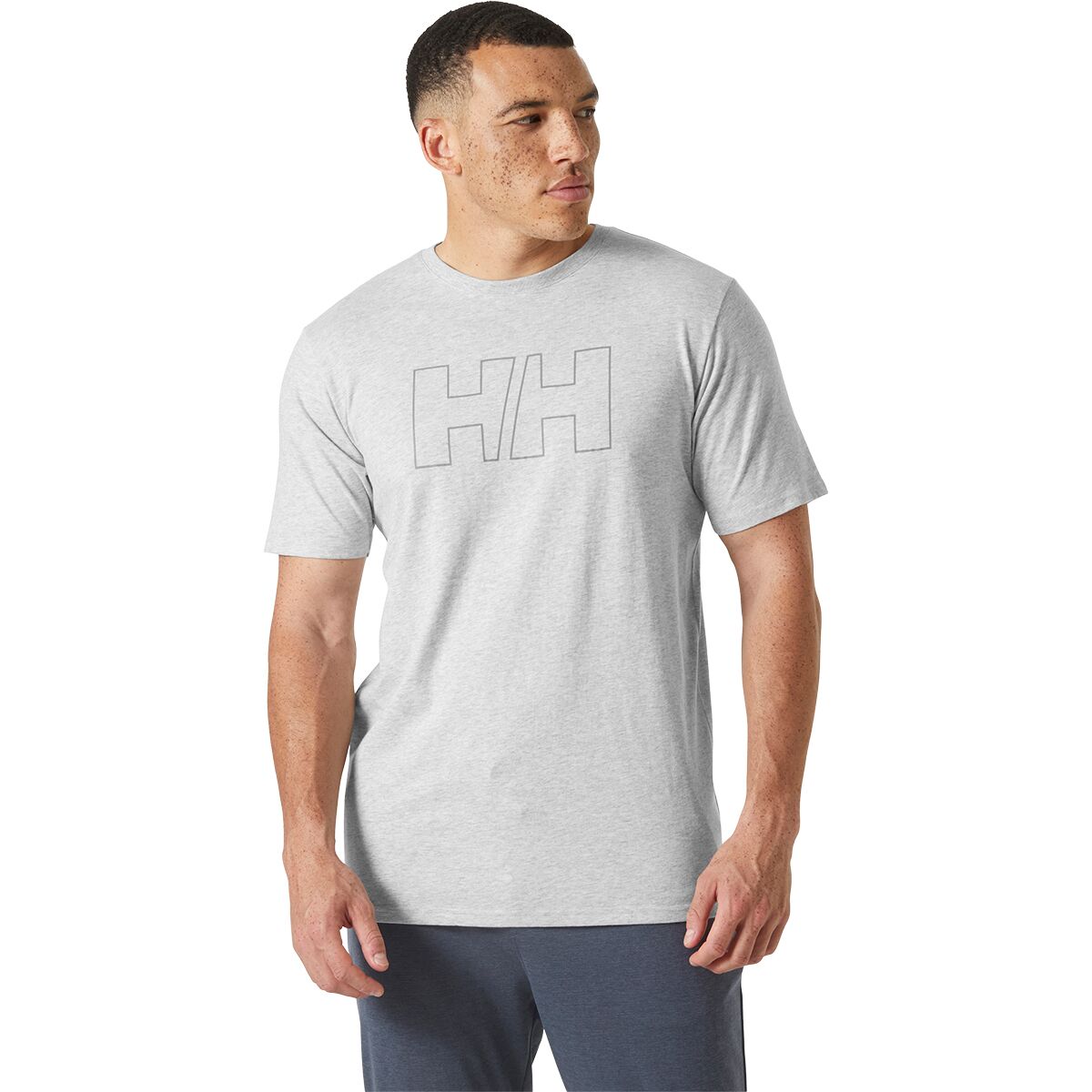 Image of Helly Hansen HH Tech Logo T-Shirt - Men's Grey Melange3, XXL