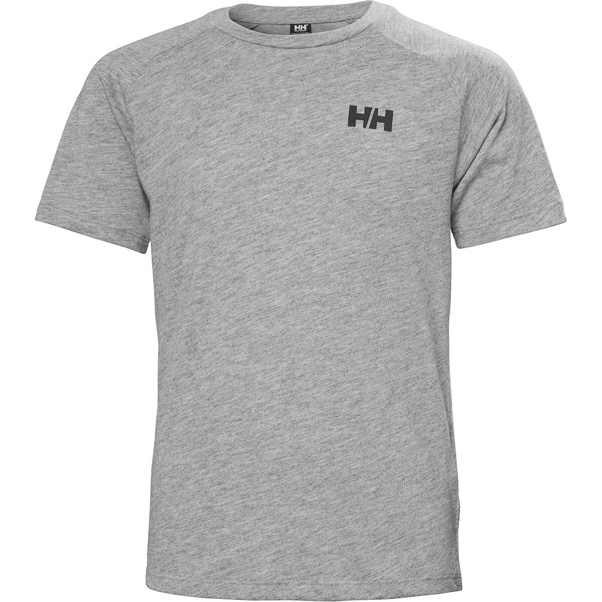 Helly Hansen Loen Tech Short-Sleeve T-Shirt - Kids' Grey Melange, 8