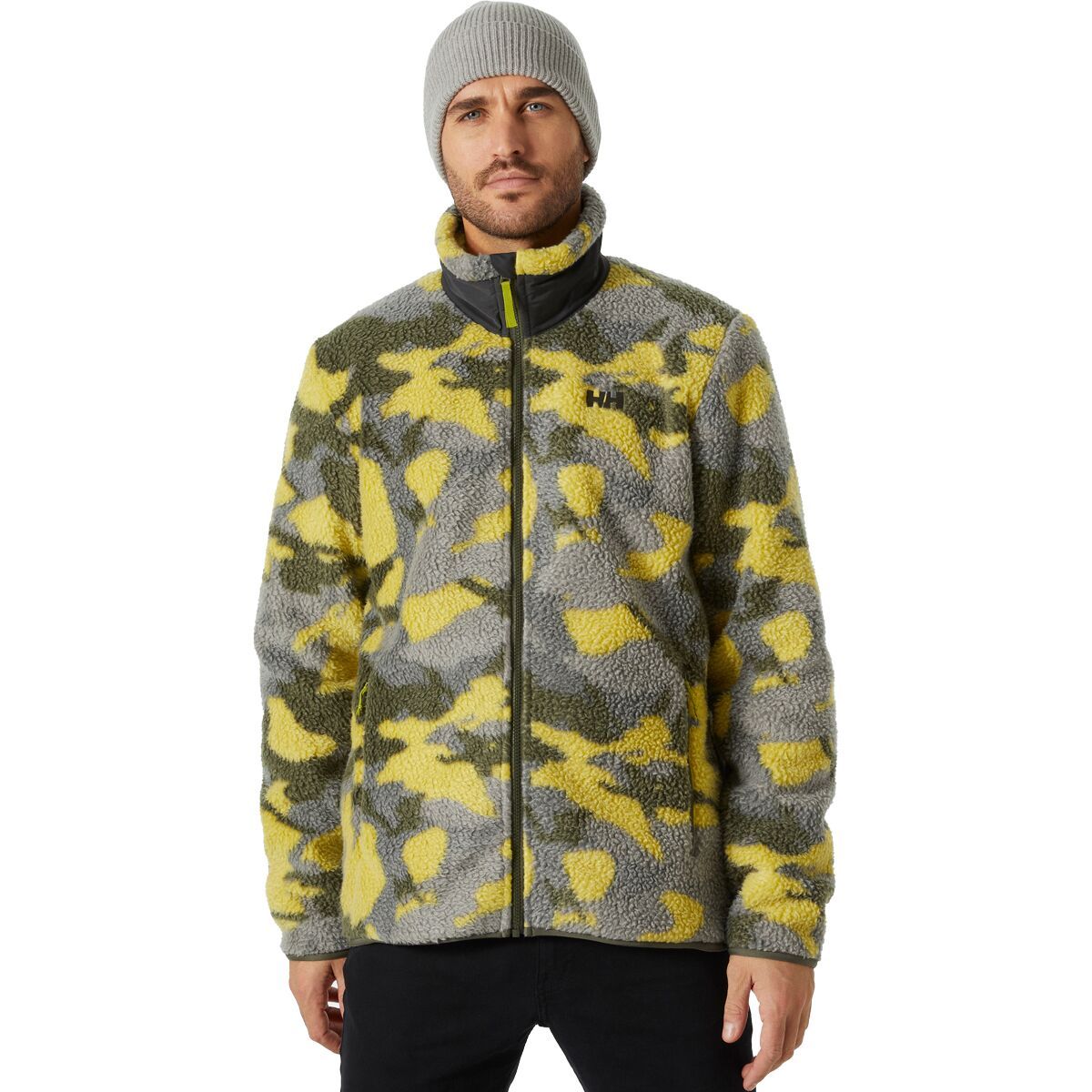 Helly Hansen Panorama Printed Pile Jacket - Men's Bright Moss Woodland Camo, XL