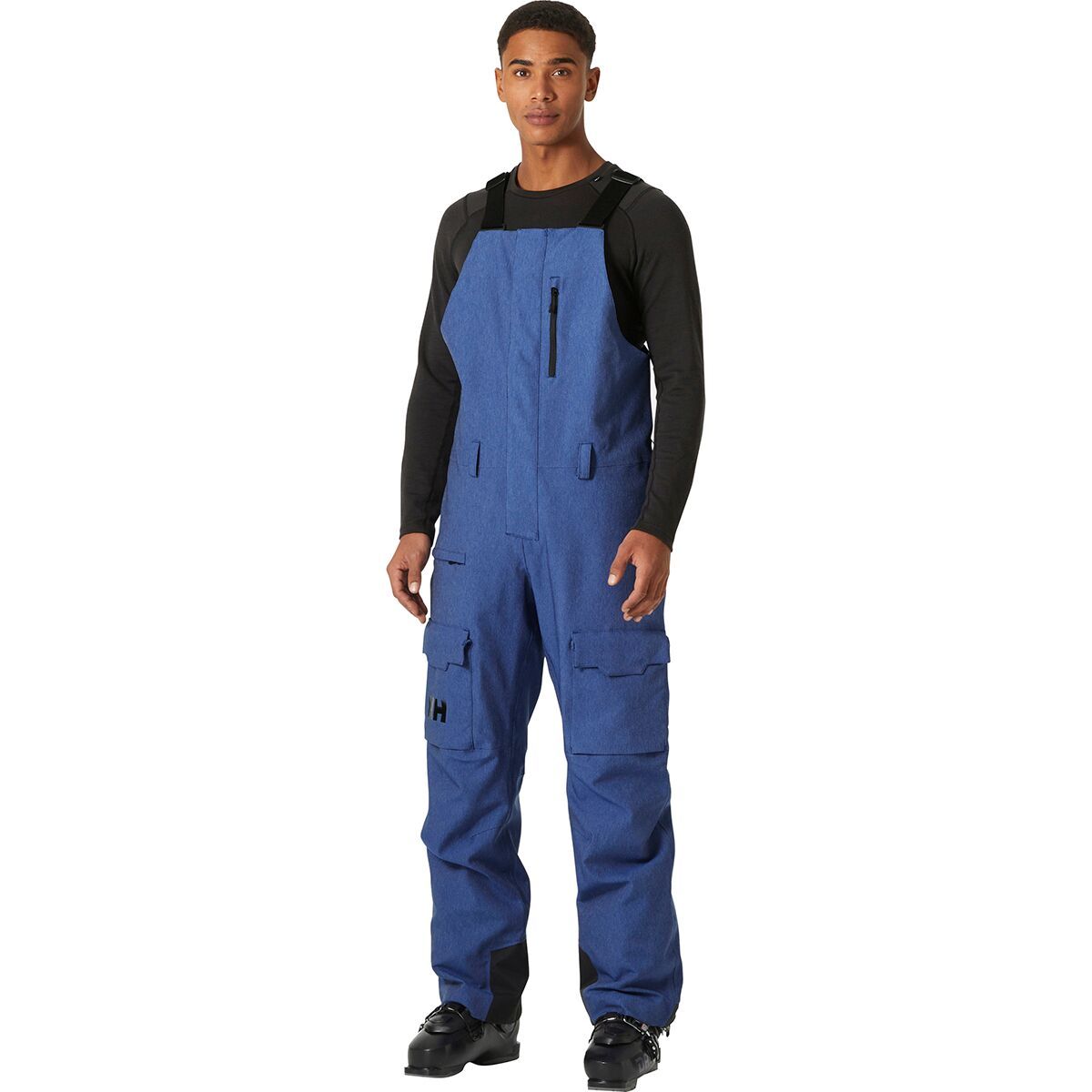 Image of Helly Hansen Sogn Bib Cargo Pant - Men's Deep Fjord Denim, L