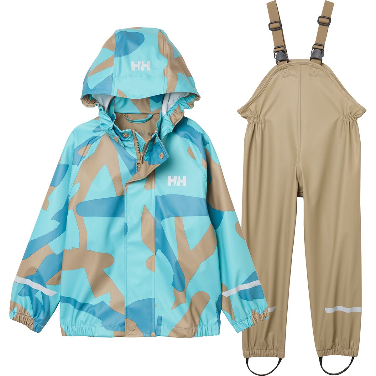 Image of Helly Hansen Bergen 2.0 PU AOP Rain Set - Kids' Pebble Aop, 2