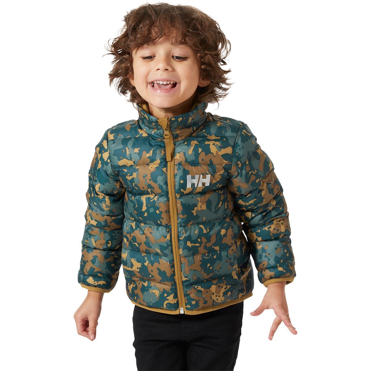 Image of Helly Hansen Dalen Reversible Jacket - Toddlers' Dark Creek Splash Camo AOP, 1