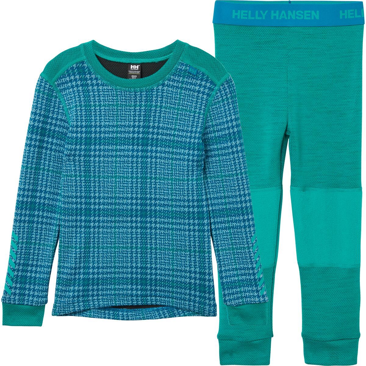 Image of Helly Hansen Graphic Lifa Merino Set - Toddlers' Signal Green AOP, 2