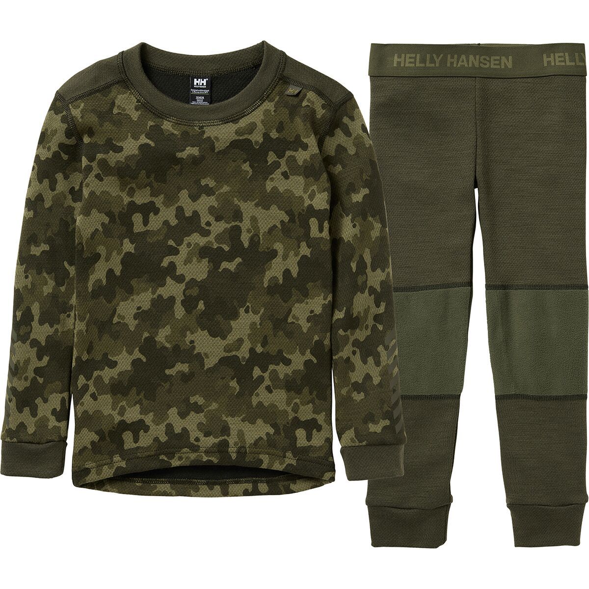 Helly Hansen Graphic Lifa Merino Set - Toddlers' Utility Green Camo, 9