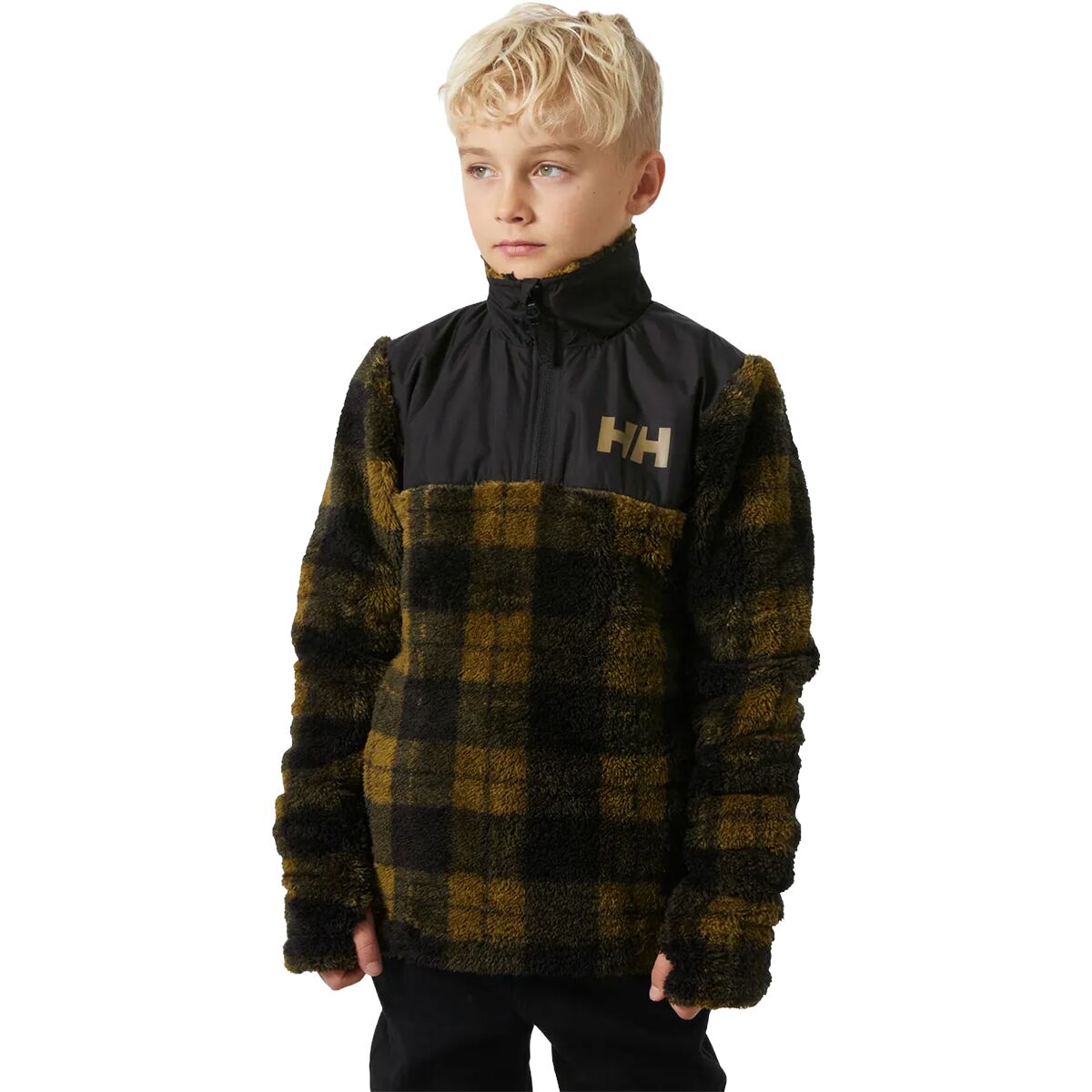Image of Helly Hansen Jr Champ 1/2-Zip Midlayer - Kids' Sepia AOP, 10
