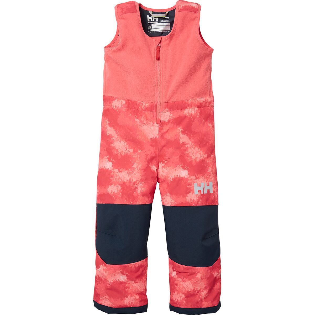 Helly Hansen Vertical Insulated Bib Pant - Toddlers' Sunset Pink Aop, 1