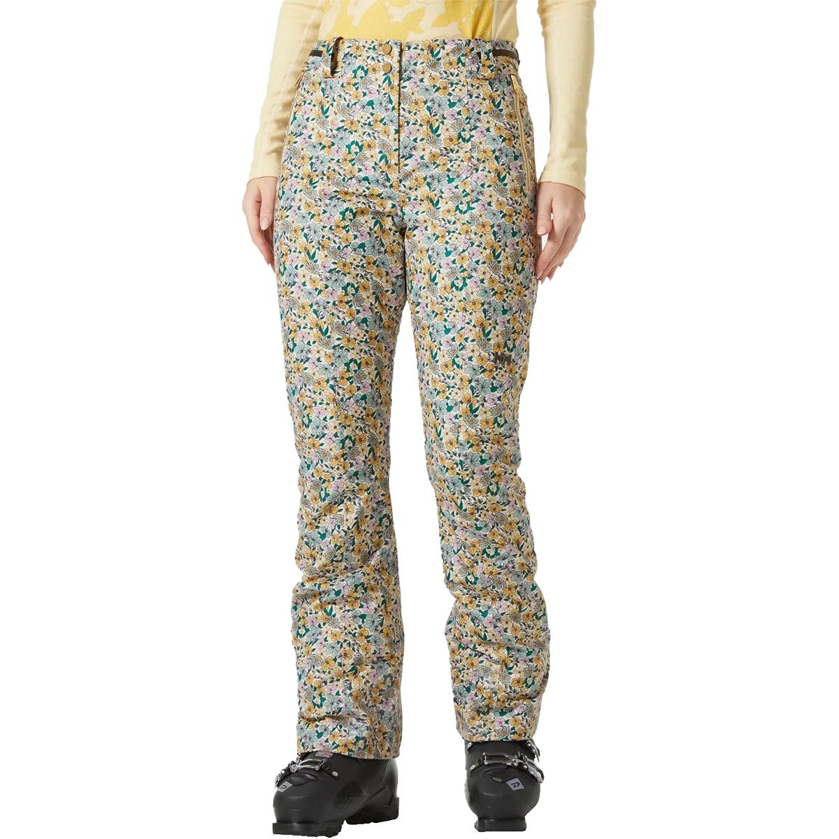 Image of Helly Hansen St Moritz Insulated 2.0 Pant - Women's Sand Floral AOP, XS