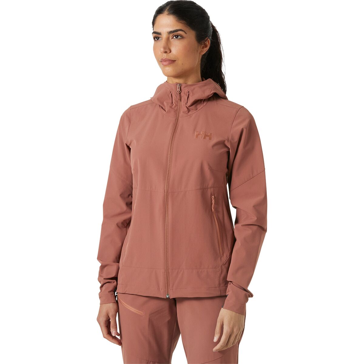 Image of Helly Hansen Blaze Softshell Hooded Jacket - Women's Dark Cedar, XL