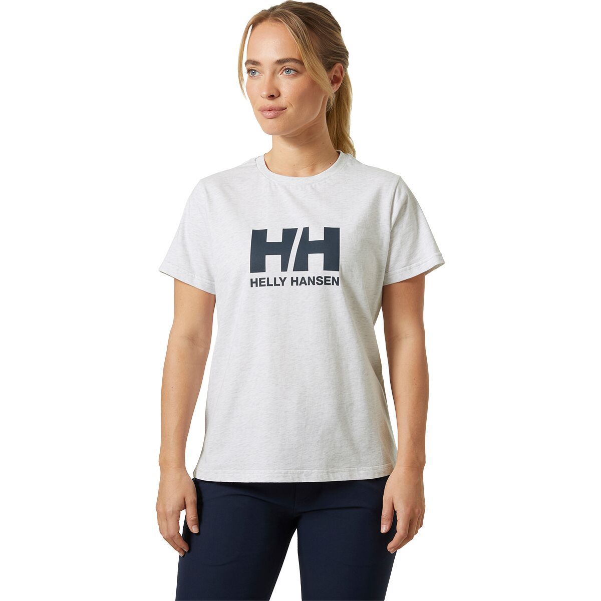 Image of Helly Hansen Logo 2.0 T-Shirt - Women's Nimbus Cloud Melange, XL