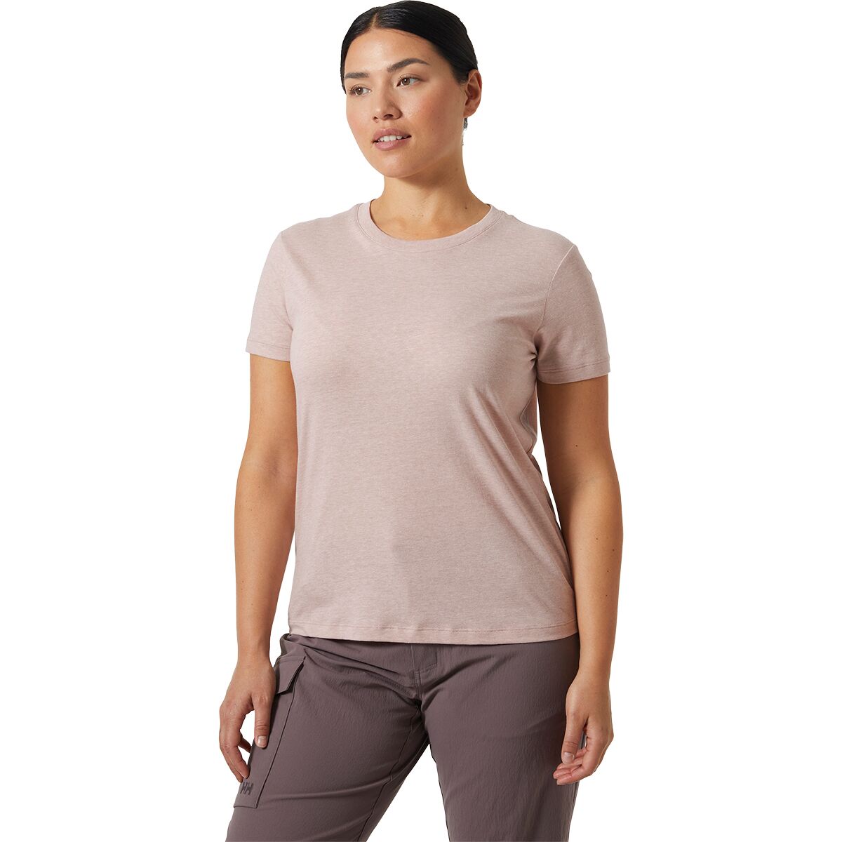 Image of Helly Hansen Tech Logo T-Shirt - Women's Pink Cloud, XS