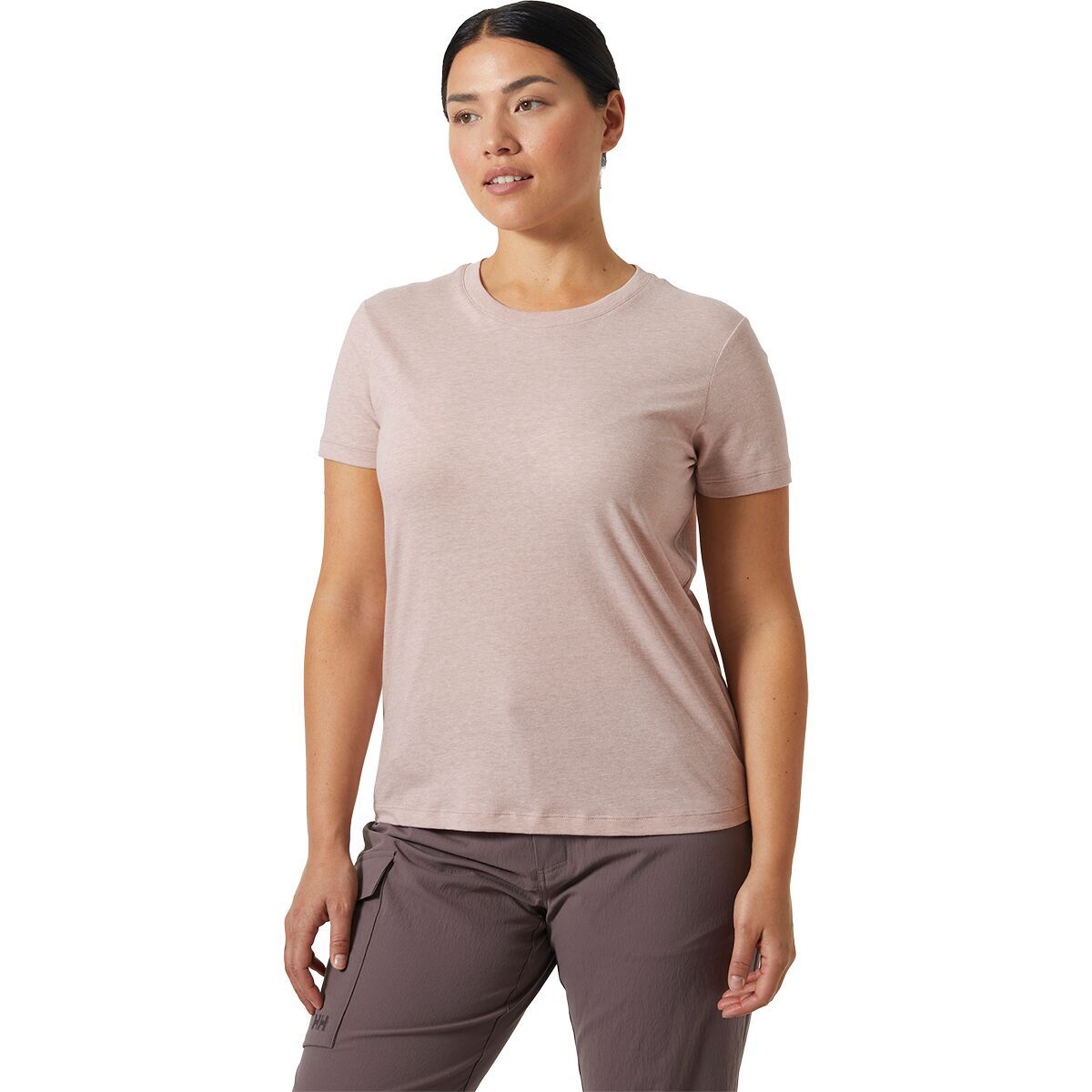 Image of Helly Hansen Tech Logo T-Shirt - Women's Pink Cloud, XS