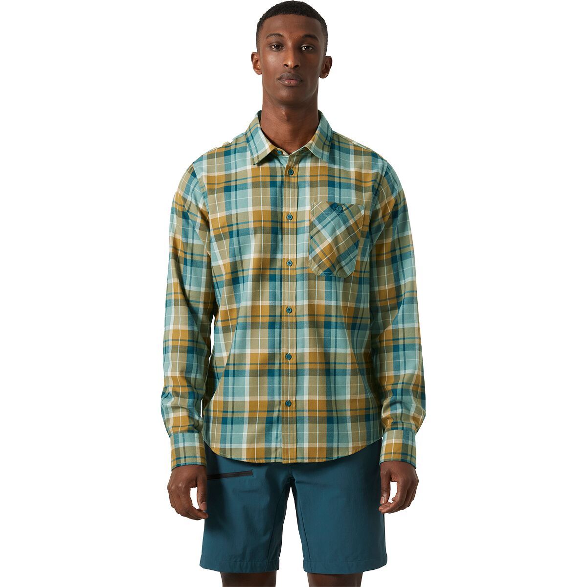Image of Helly Hansen Aker Flannel Long-Sleeve Shirt - Men's Lynx Coast Plaid, S