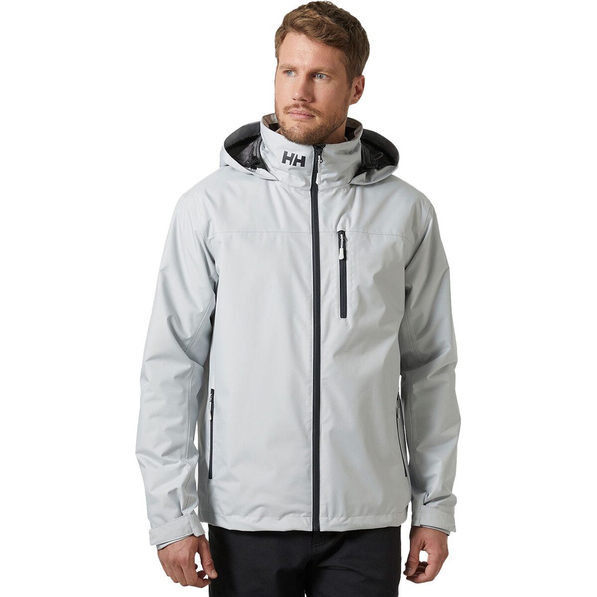 Image of Helly Hansen Crew Hooded Midlayer Jacket 2 - Men's Grey Fog, L