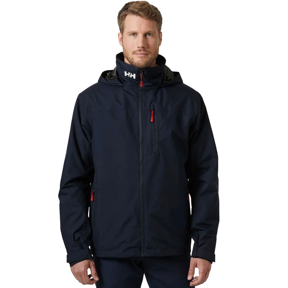 Image of Helly Hansen Crew Hooded Midlayer Jacket 2 - Men's Navy, S