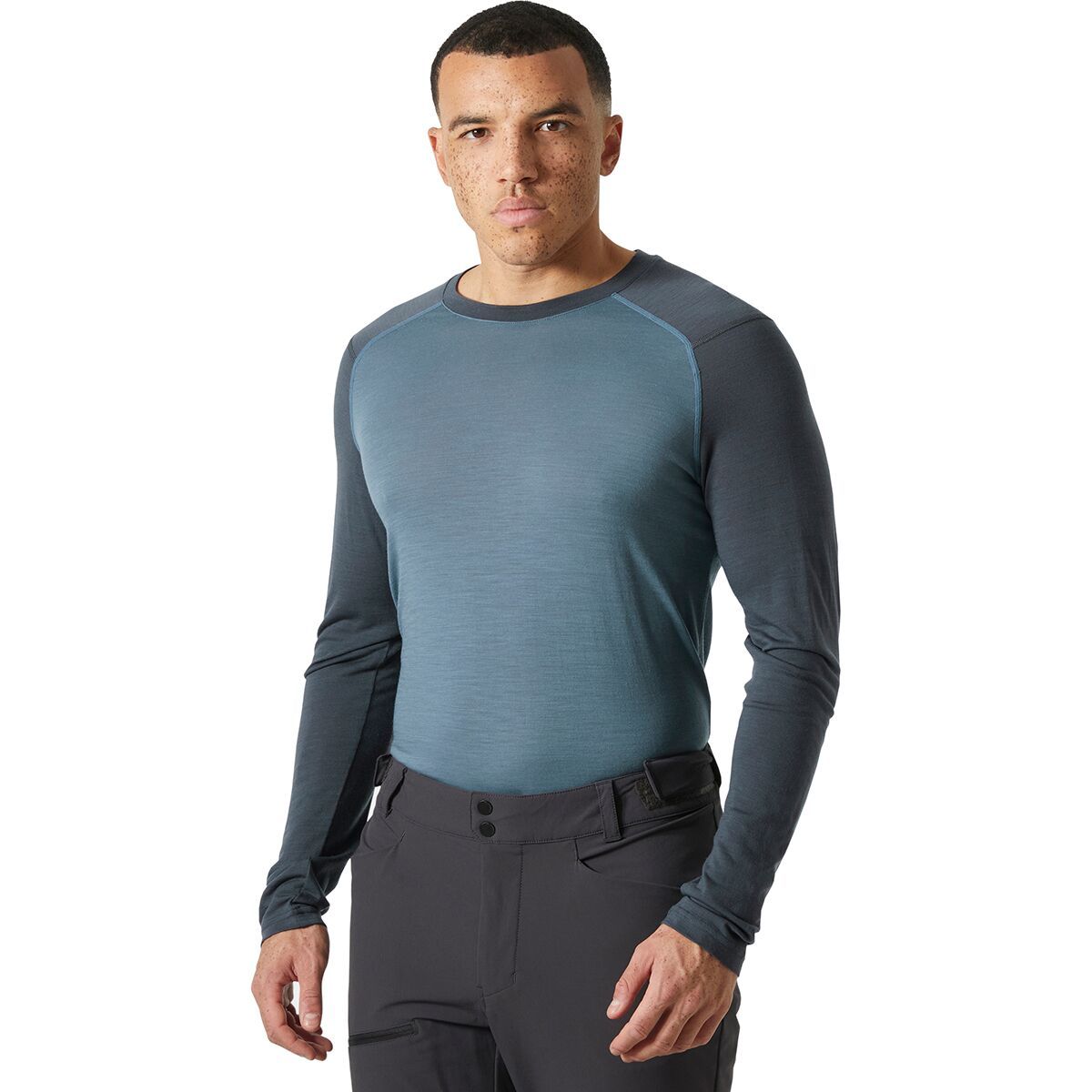 Image of Helly Hansen HH Durawool Crew Long-Sleeve Shirt - Men's Washed Navy2, M