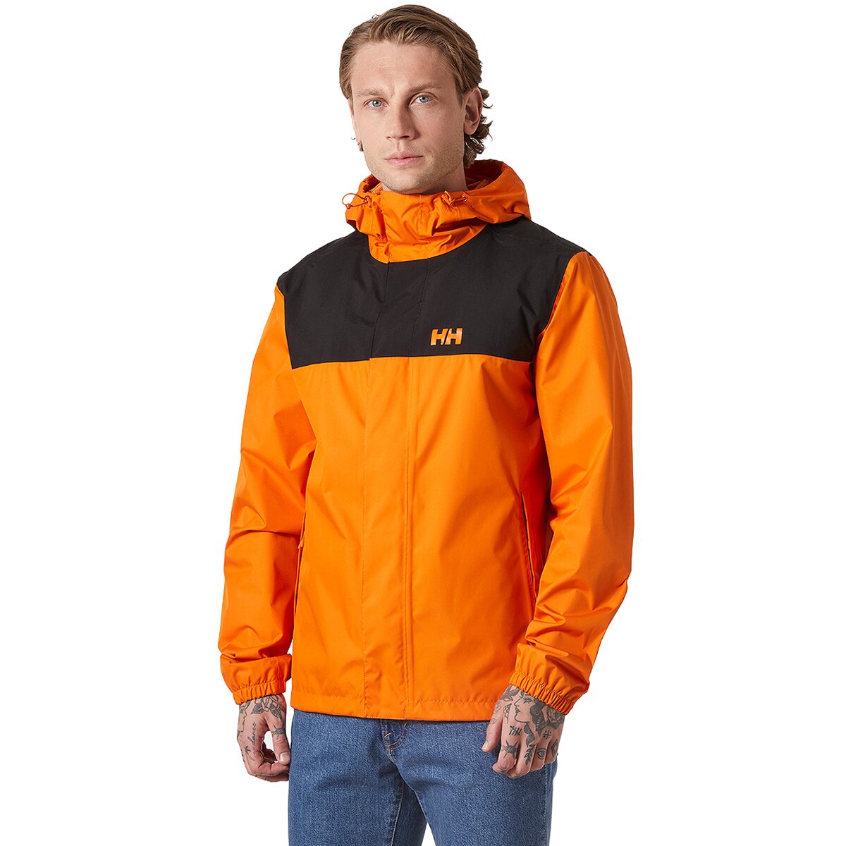 Image of Helly Hansen Vancouver Rain Jacket - Men's Orange Peel, L