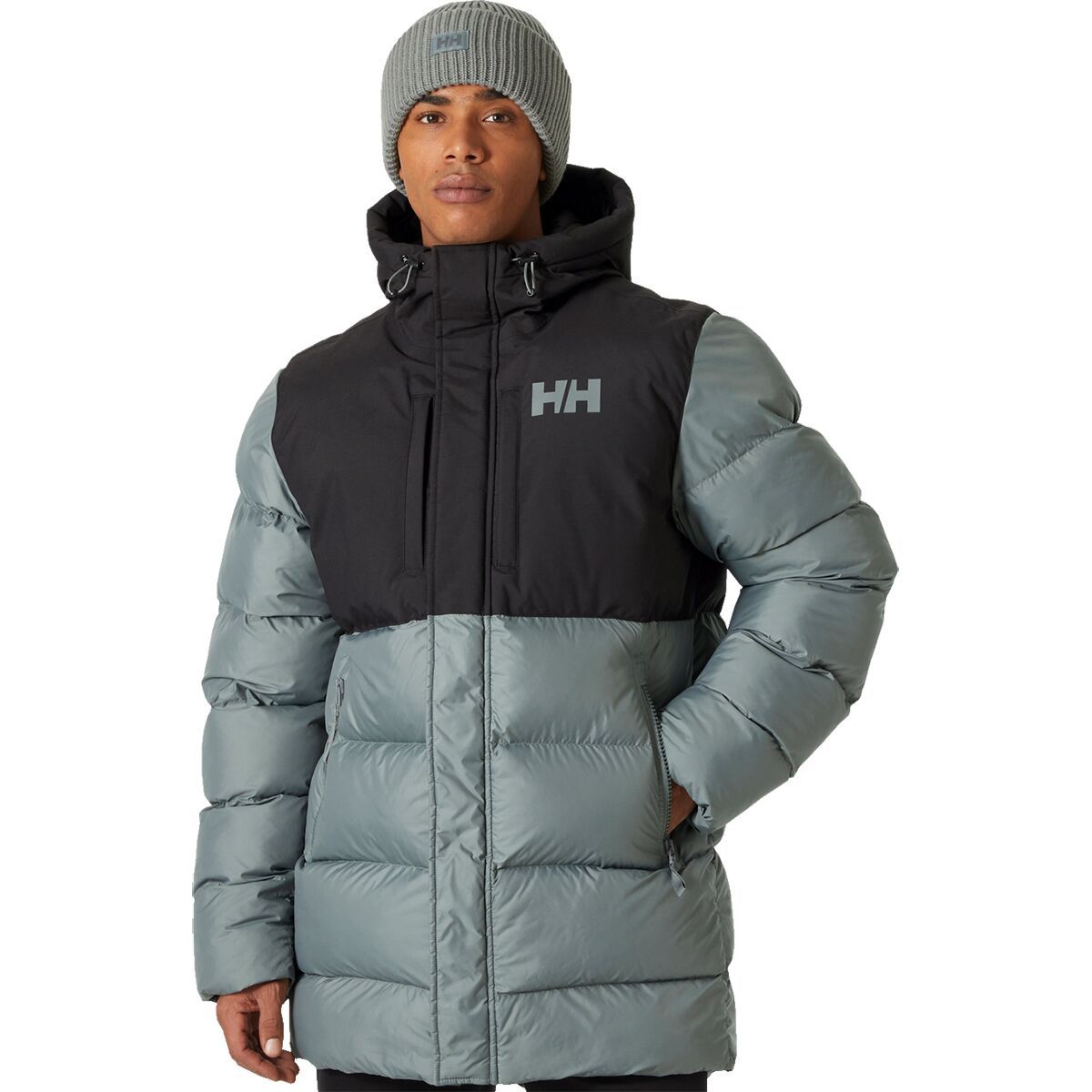 Image of Helly Hansen Active Puffy Long Jacket - Men's Grey Cactus, XL
