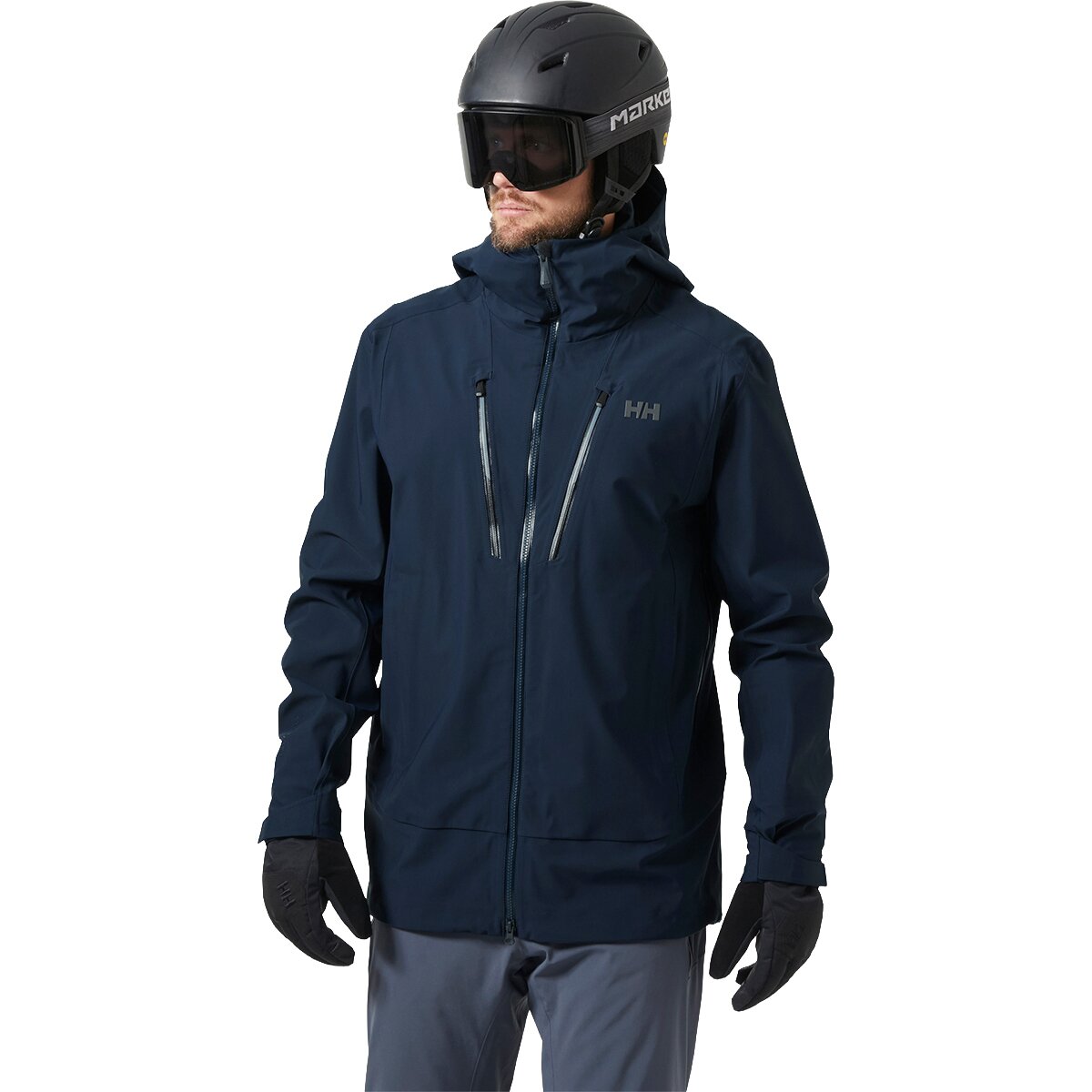 Image of Helly Hansen Alpha 3L Long Shell - Men's Navy, M