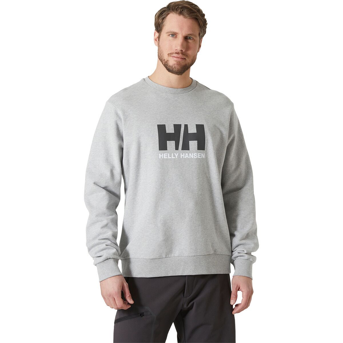 Image of Helly Hansen Logo Crew Sweatshirt 2.0 - Men's Grey Melange, L