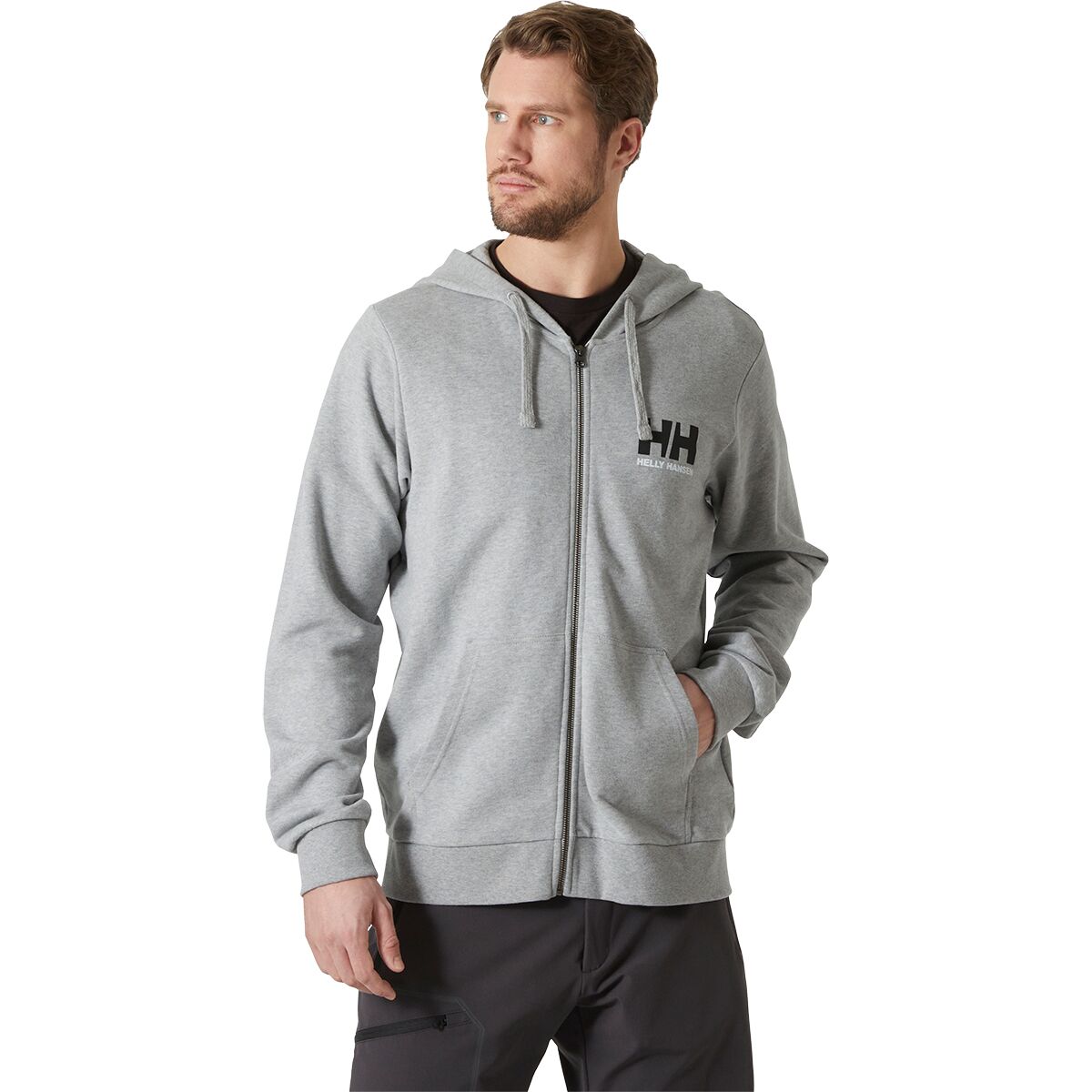 Helly Hansen Helly Hansen Logo Full-Zip Hoodie 2.0 - Men's Grey Melange, L