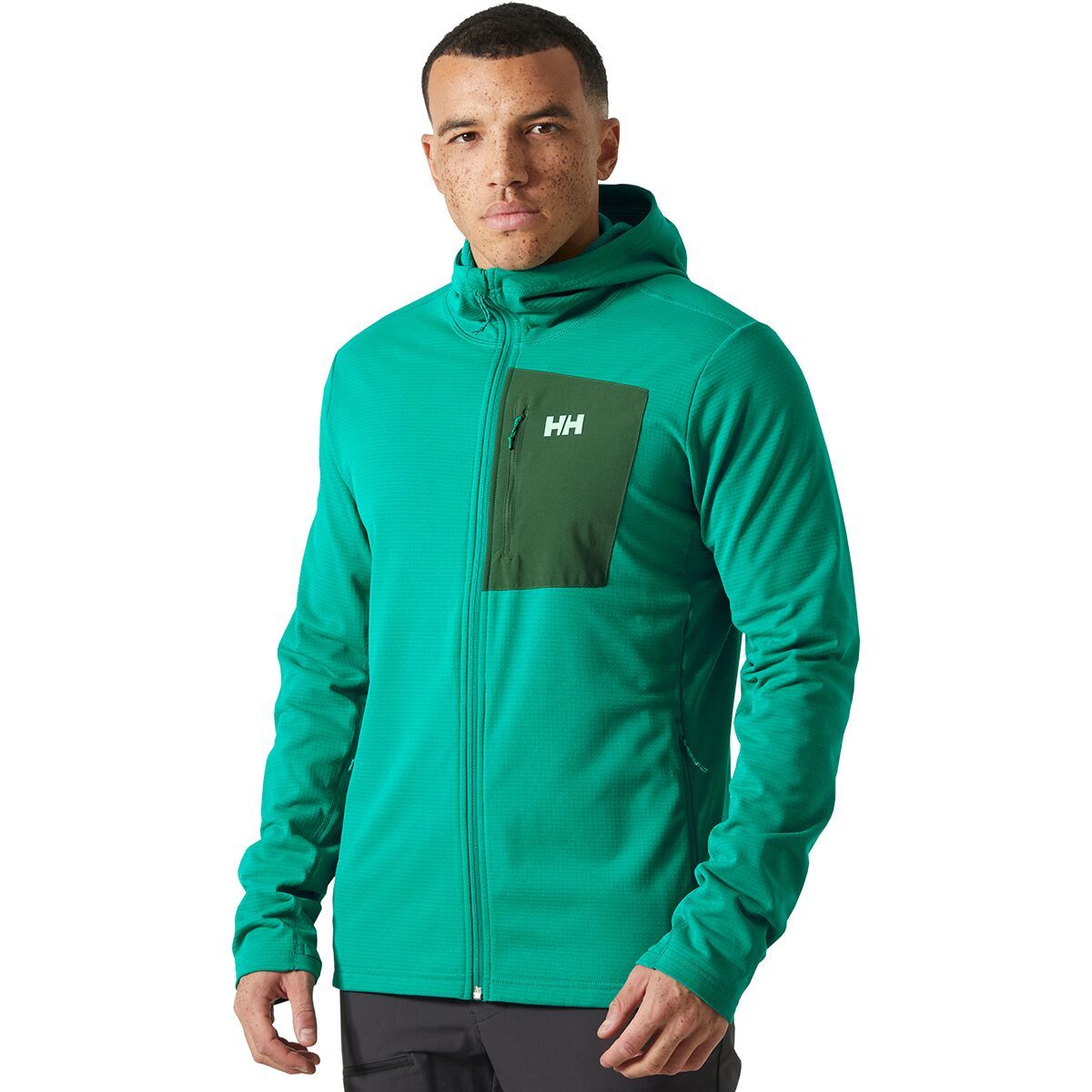 Image of Helly Hansen Versalite Hooded Fleece Jacket - Men's Signal Green, L